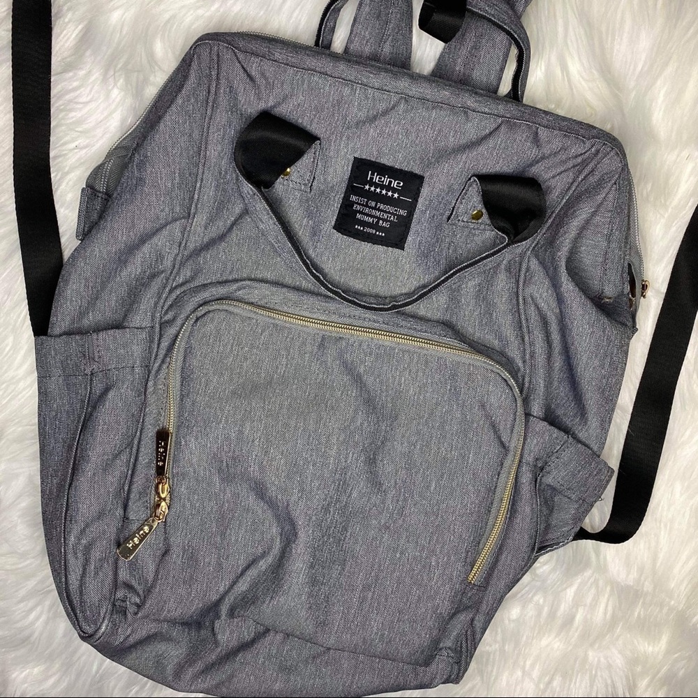 Heine Diaper Bag Gray  ( backpack)